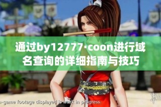 通过by12777·coon进行域名查询的详细指南与技巧