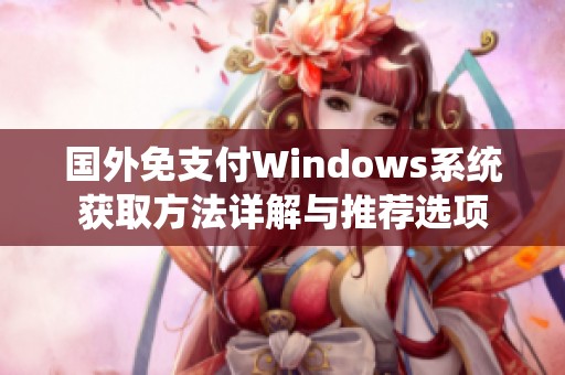 国外免支付windows系统获取方法详解与推荐选项